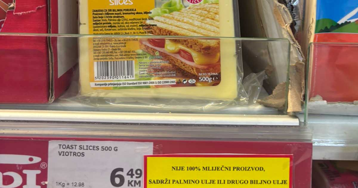 Počele kontrole u RS: Posebne oznake obavezne za proizvode koji nisu 100% mliječni