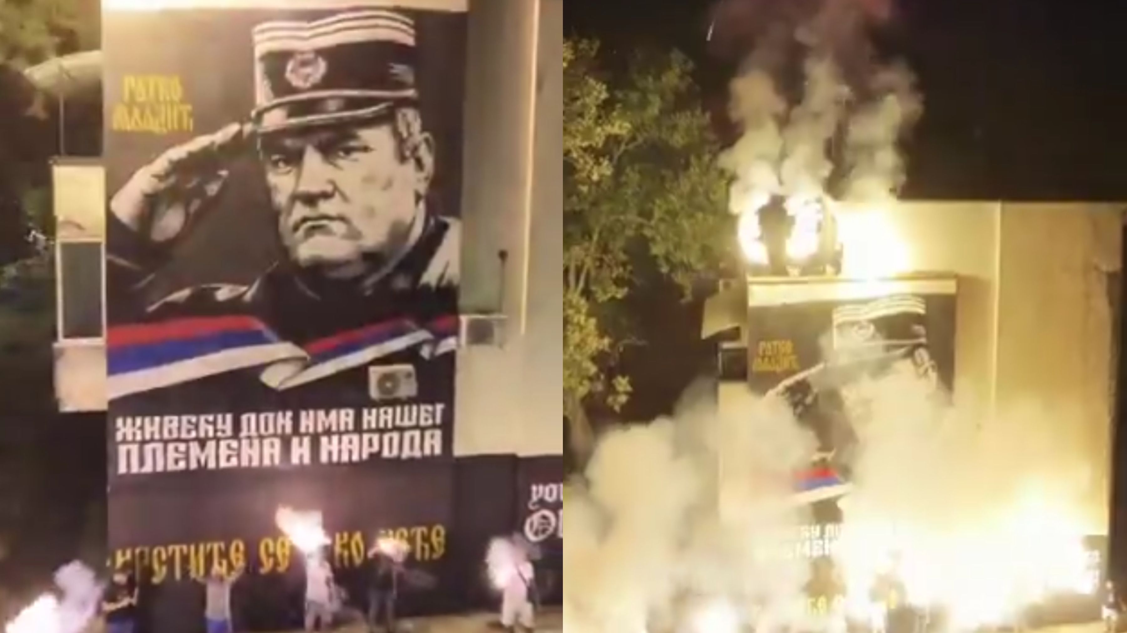 Novi mural zločinca Mladića u Srbiji sa jezivim natpisom: "Krstiće se i ko neće"