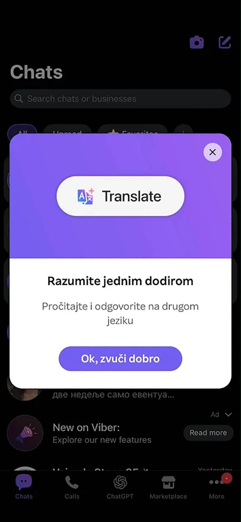Viber uveo AI prevod poruka i slanje fotografija u HD kvalitetu bez kompresije