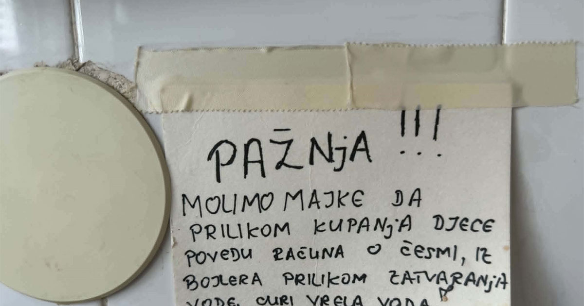 Pokvarena česma na Pedijatriji u Prijedoru izazvala burne reakcije