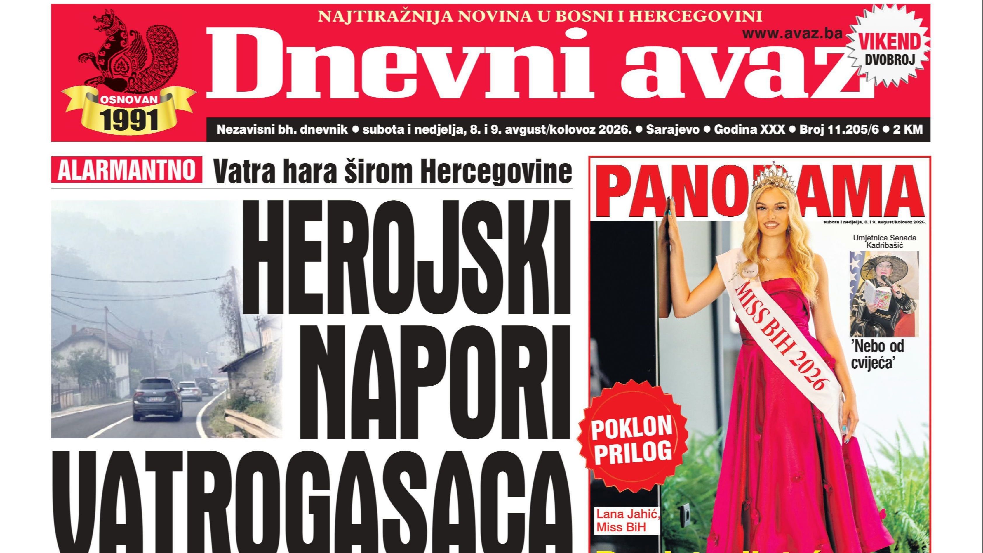 U dvobroju "Dnevnog avaza" čitajte: Herojski napori vatrogasaca