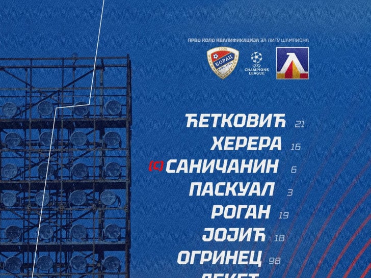Trener Borca odredio startnih 11